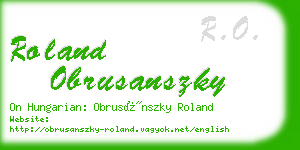 roland obrusanszky business card
